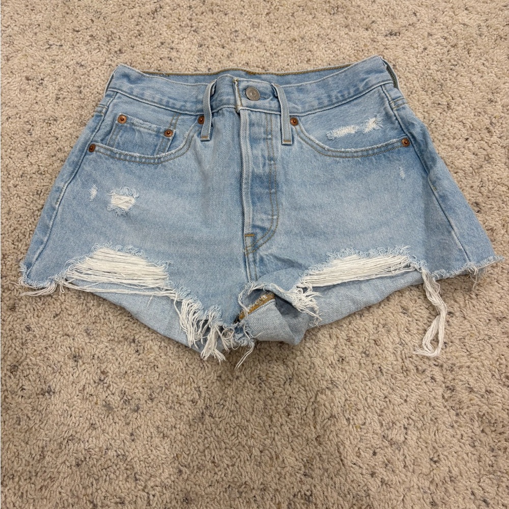 Levi's Light Blue Jean Shorts